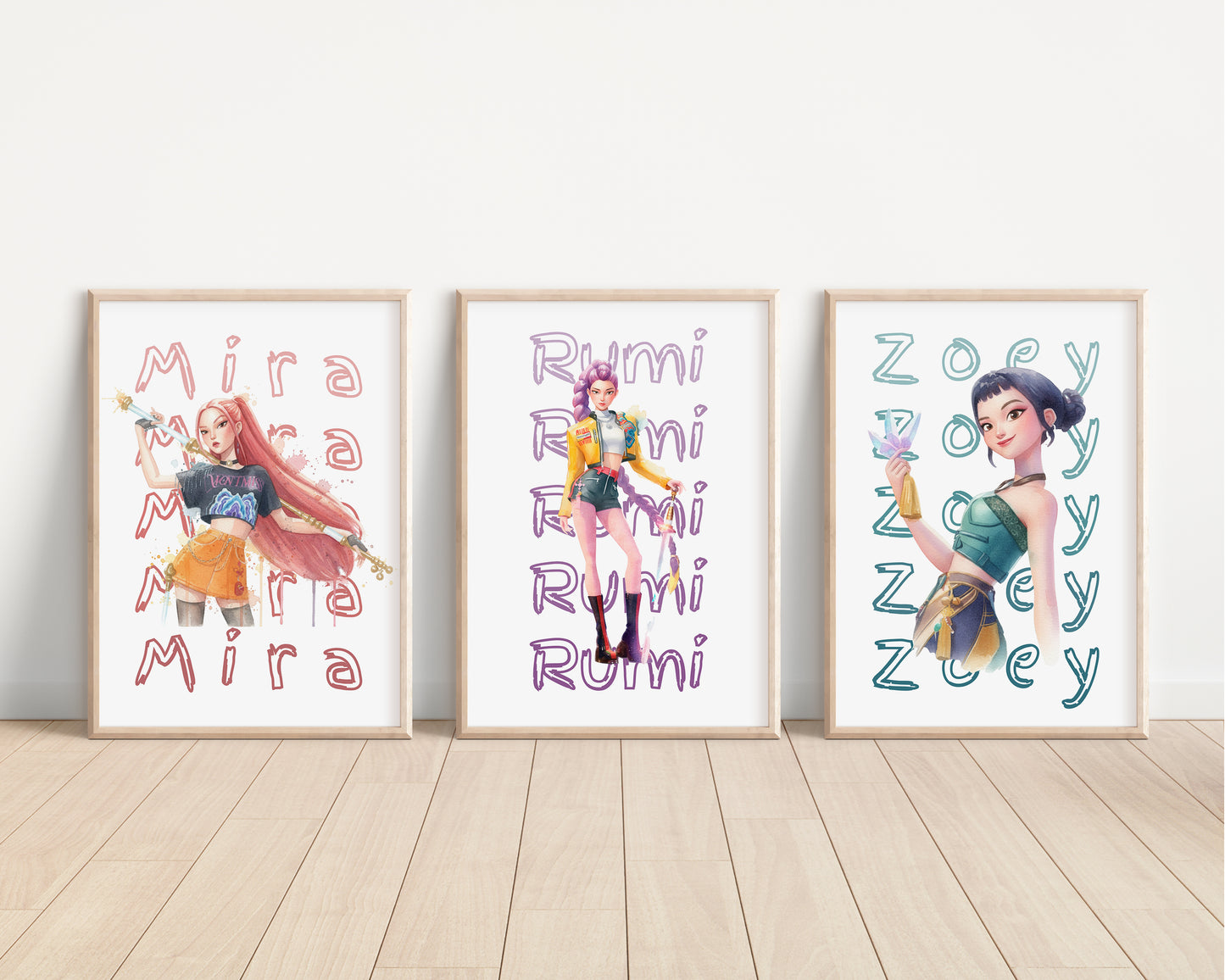 Watercolour KPOP Demon Hunters Prints