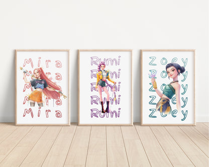 Watercolour KPOP Demon Hunters Prints