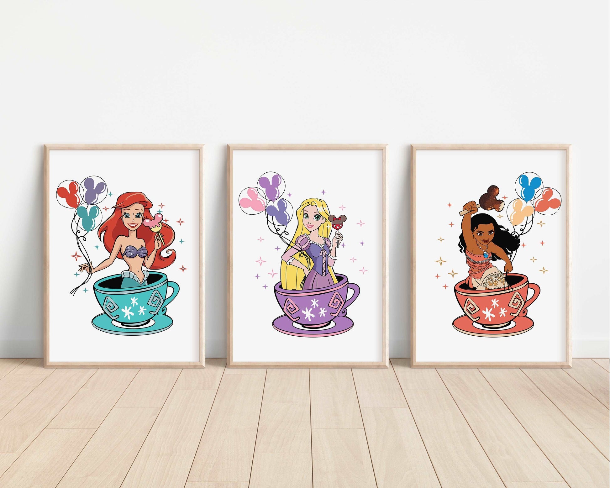 Princesses Teacup Prints