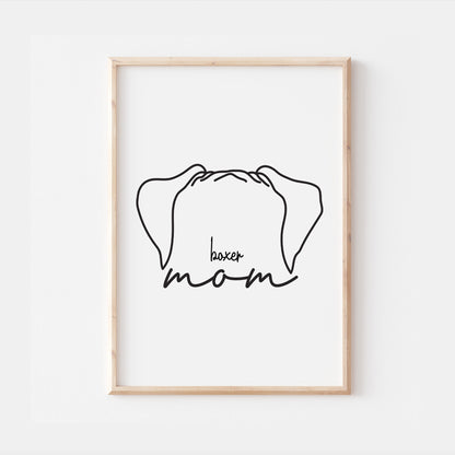 Boxer Dog Mom Print