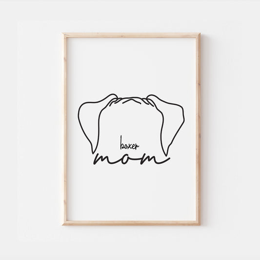 Boxer Dog Mom Print