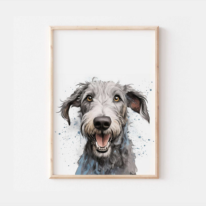 Irish Wolfhound Dog Watercolour Art Print