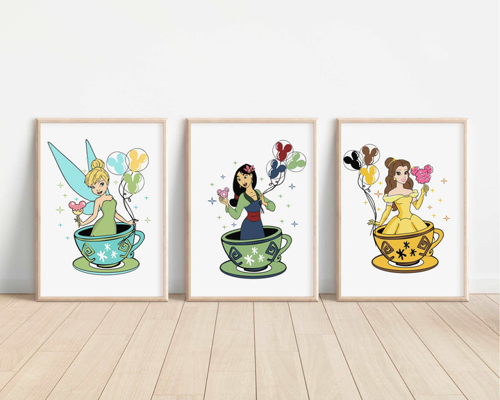 Princesses Teacup Prints