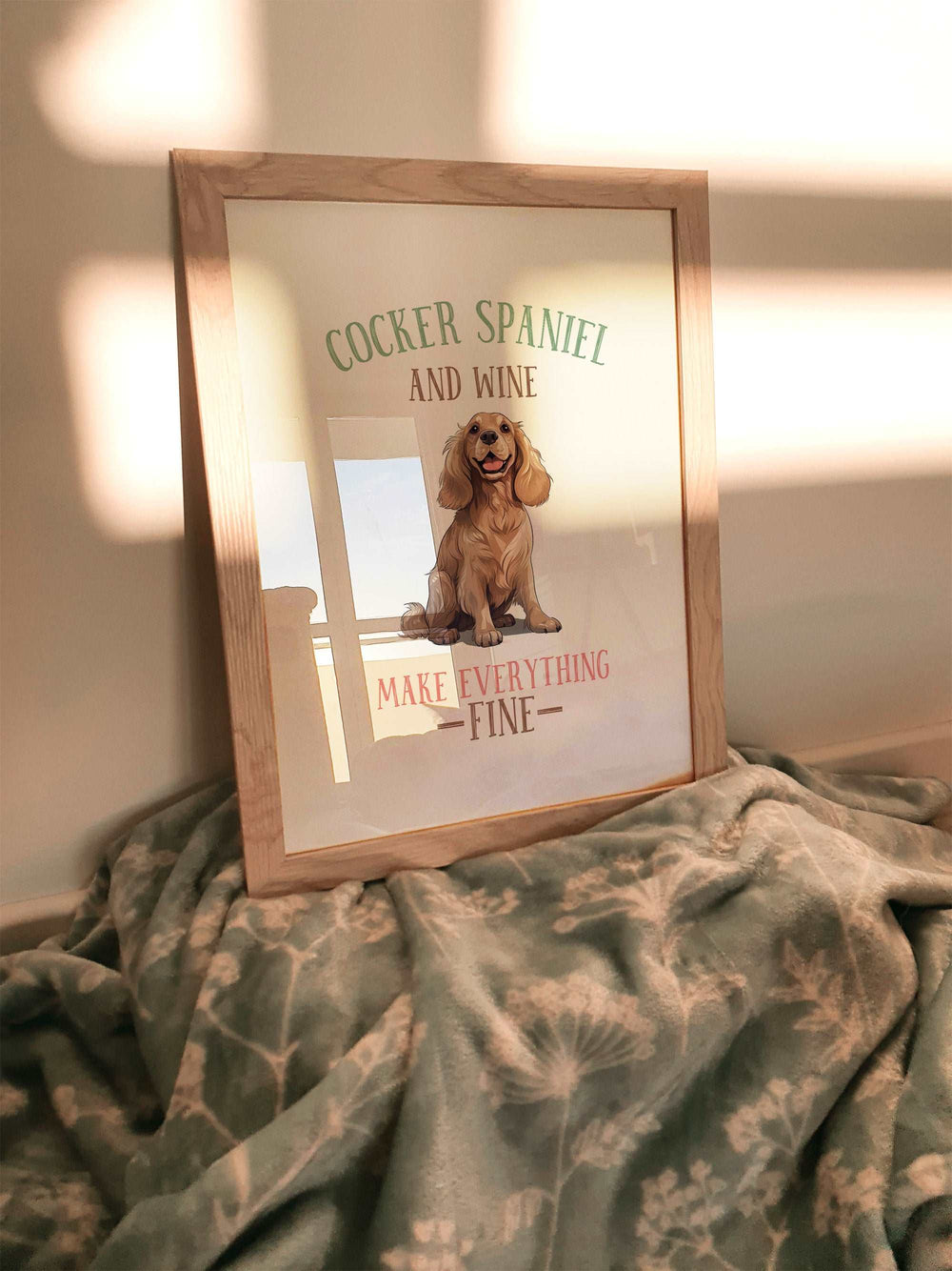 Cocker Spaniel Dog Quote Print