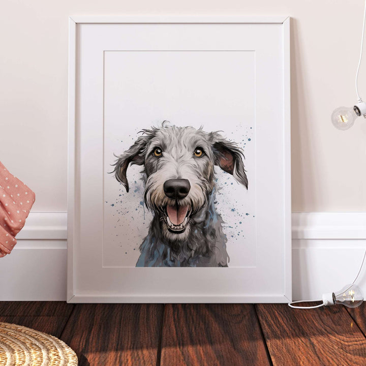 Irish Wolfhound Dog Watercolour Art Print