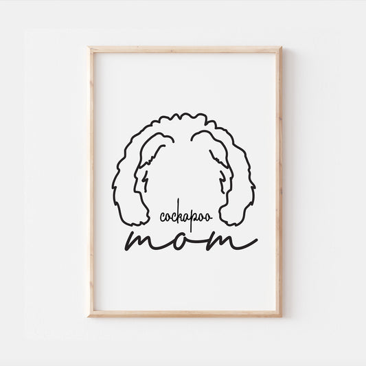 Cockapoo Dog Mom Print