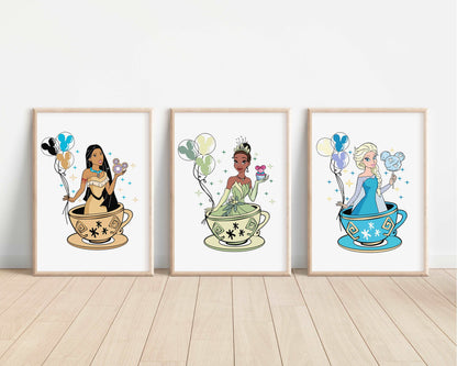 Princesses Teacup Prints
