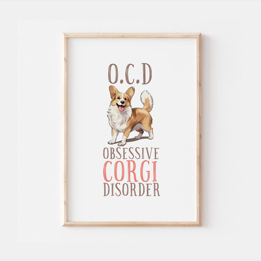Welsh Corgi Dog Quote Print
