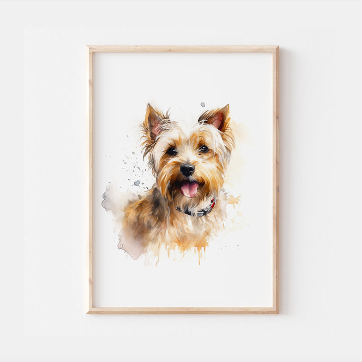 Yorkshire Terrier Dog Watercolour Art Print