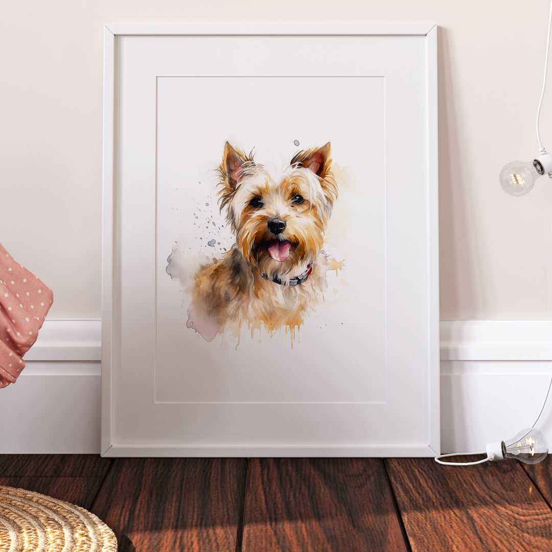 Yorkshire Terrier Dog Watercolour Art Print