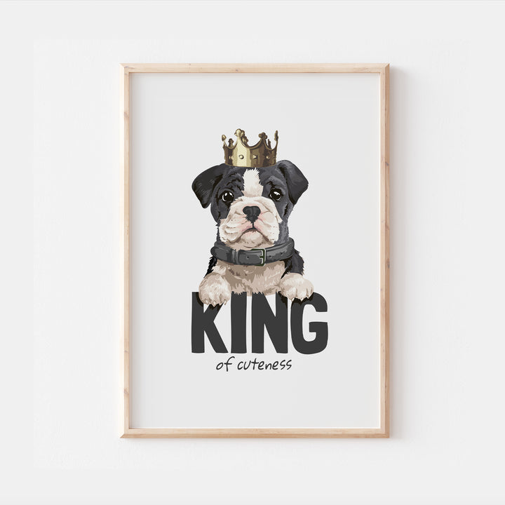 Bulldog King of Cuteness Print