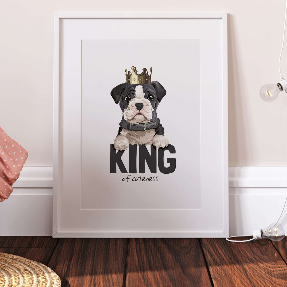 Bulldog King of Cuteness Print