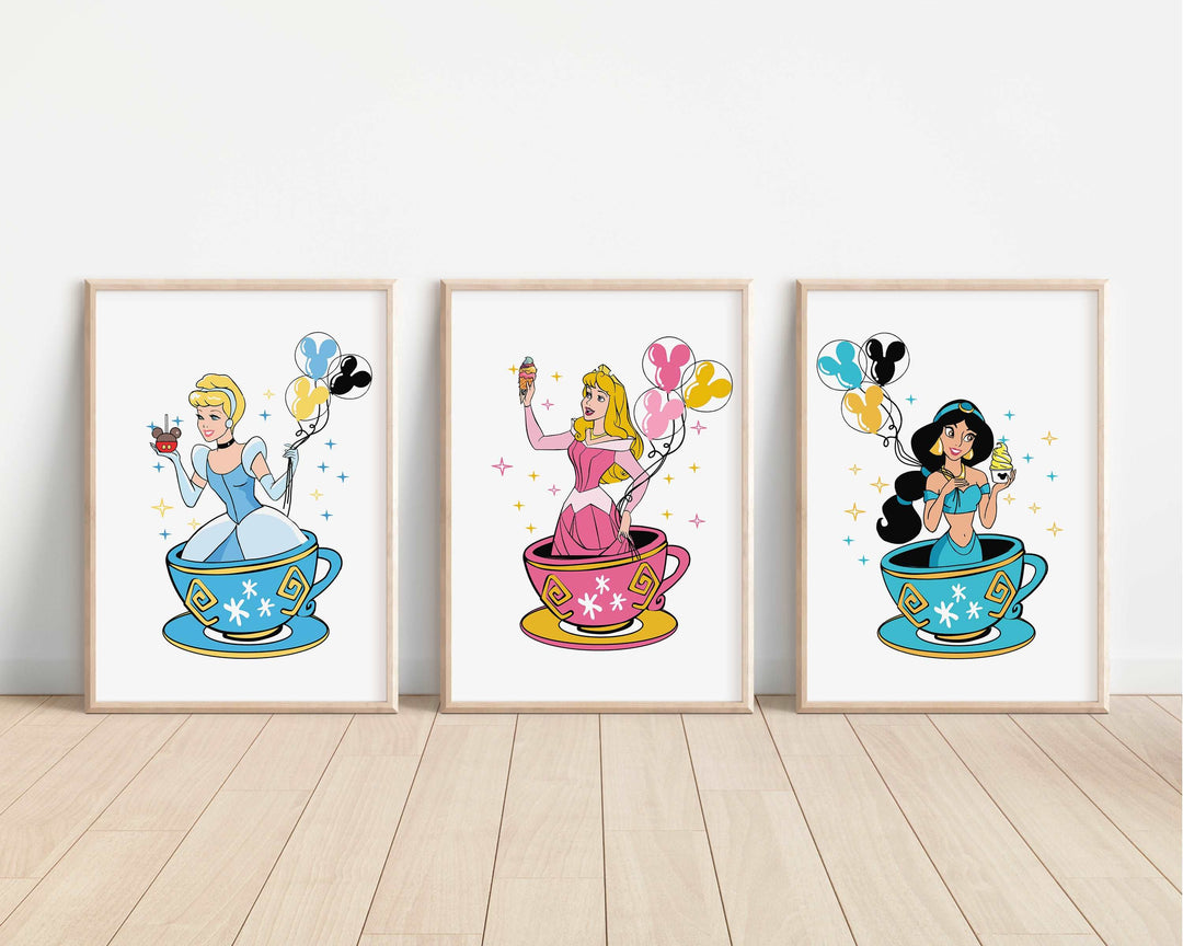 Princesses Teacup Prints