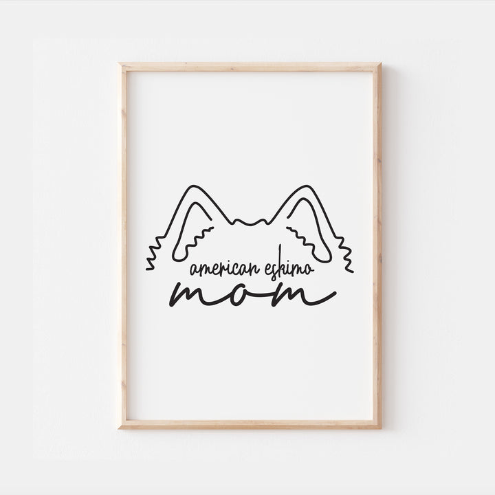 American Eskimo Dog Mom Print