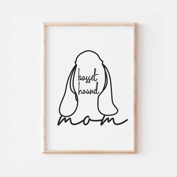 Basset Hound Dog Mom Print