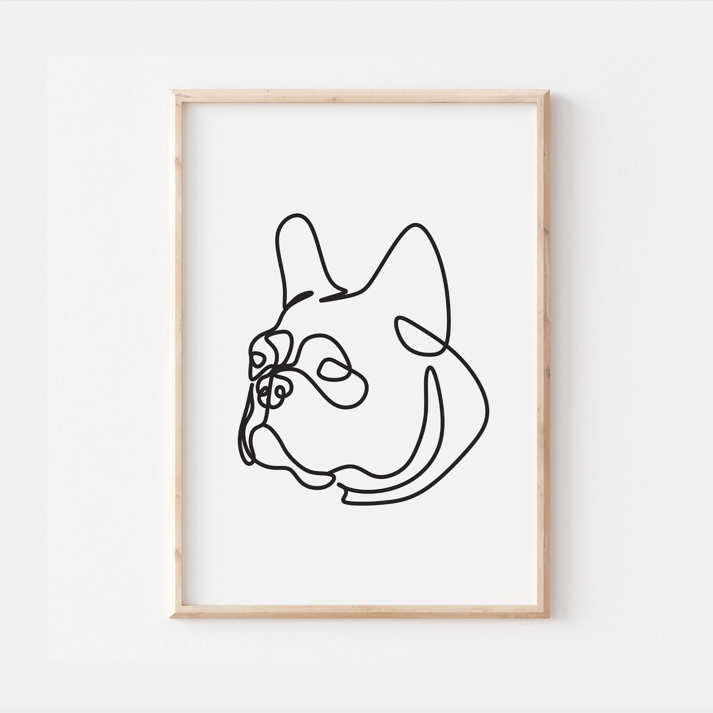 French Bulldog Line Art Abstract Print