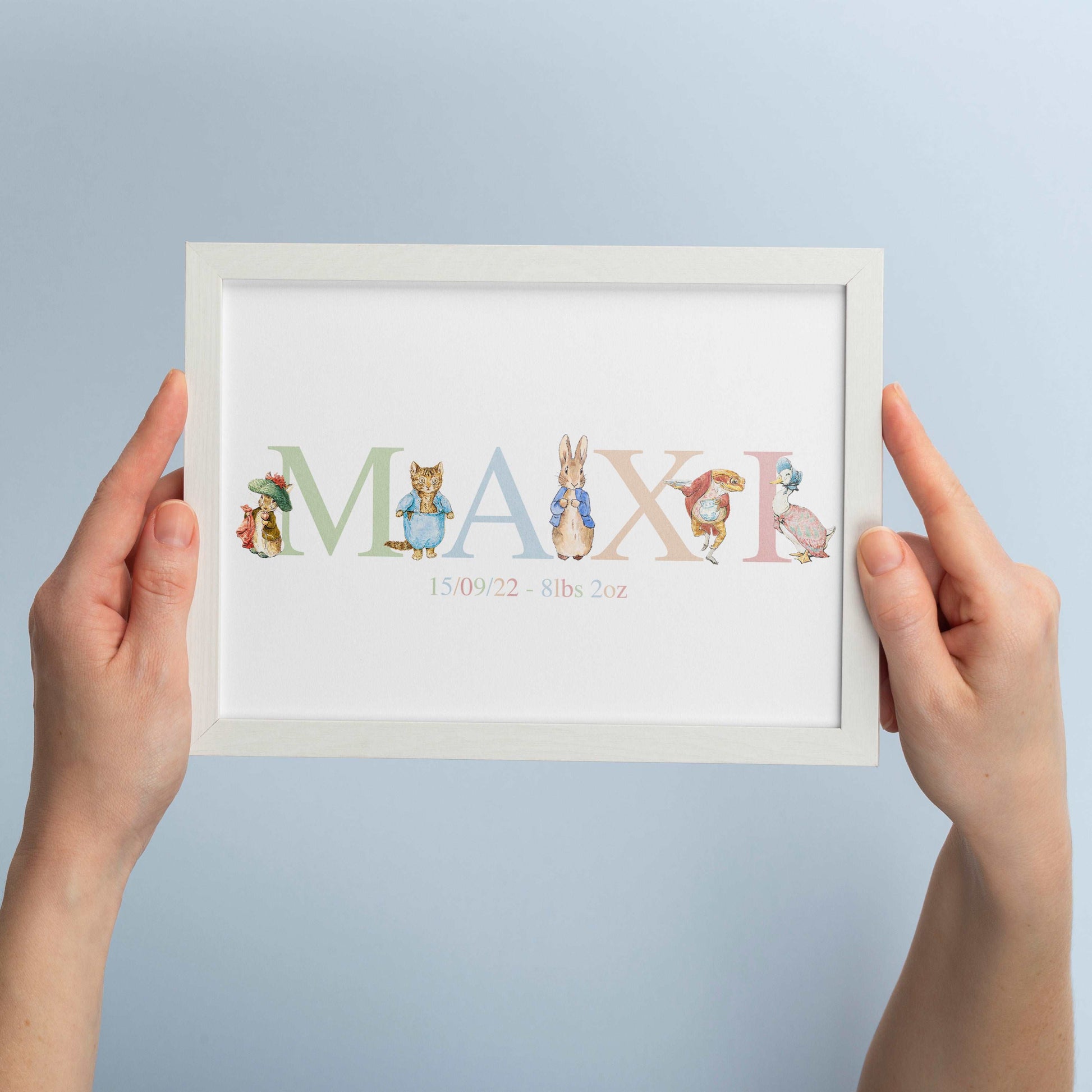 Personalised Beatrix Potter Peter Rabbit Name Print