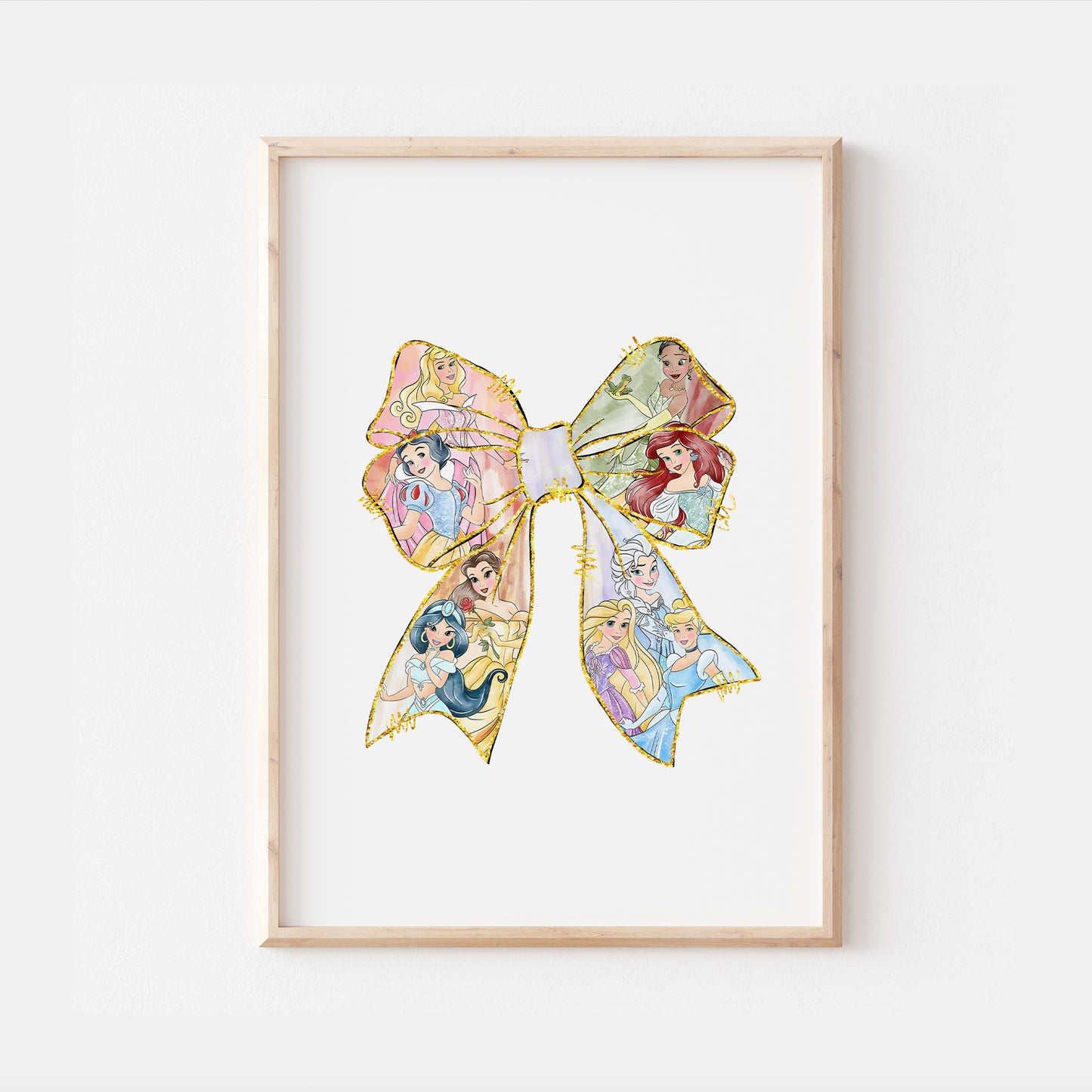 Disney Princesses Group Bow Wall Print
