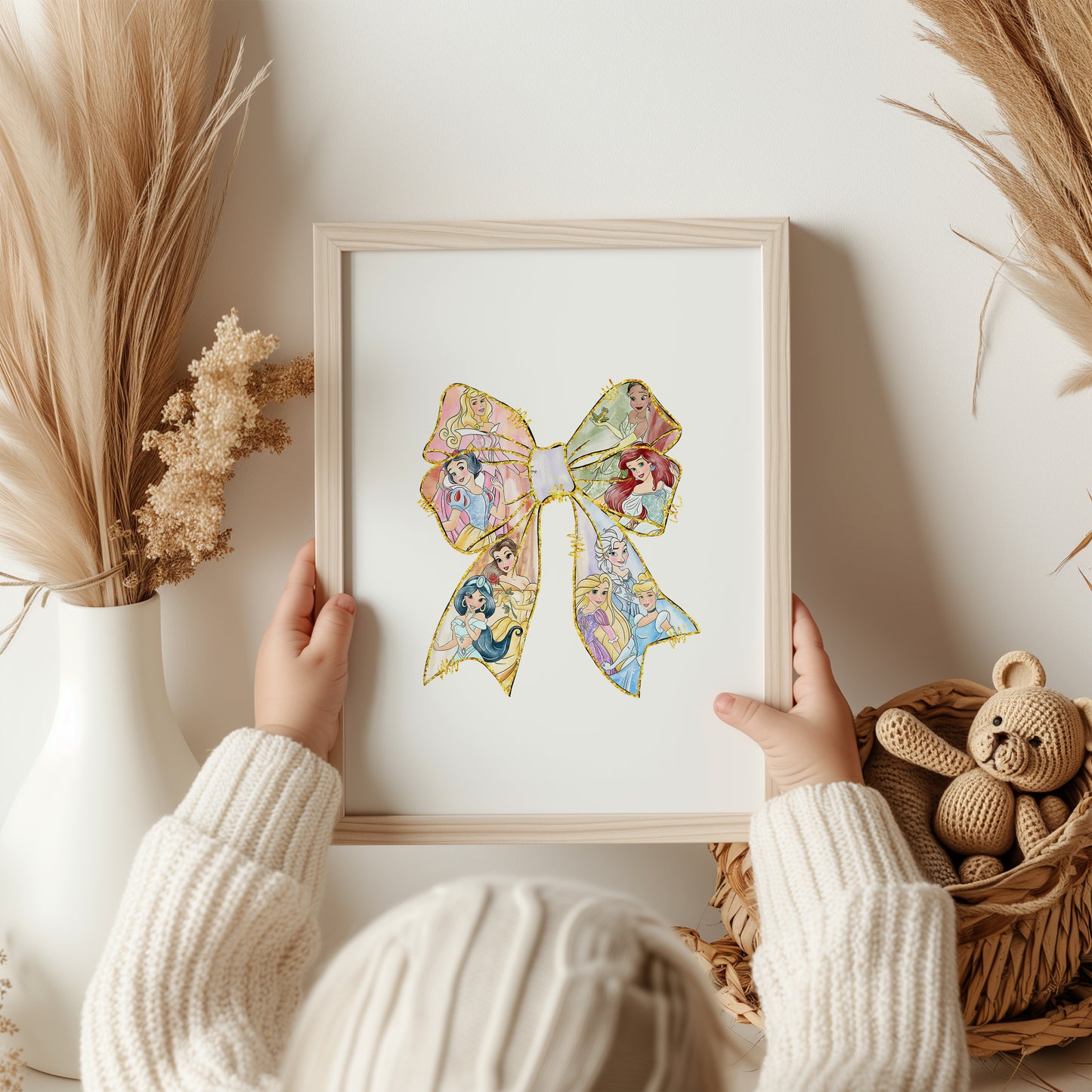 Disney Princesses Group Bow Wall Print