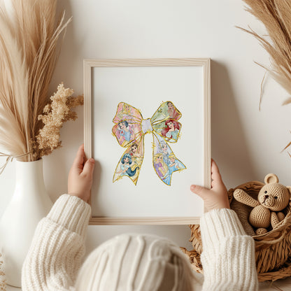 Disney Princesses Group Bow Wall Print