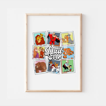 Best Dad Ever Disney Fathers Day Print