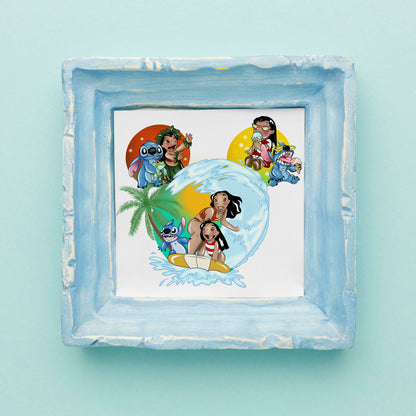 Lilo & Stitch Ohana Mickey Head Print