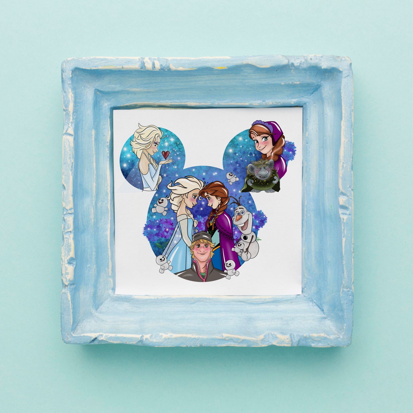 Frozen Mickey Head Print