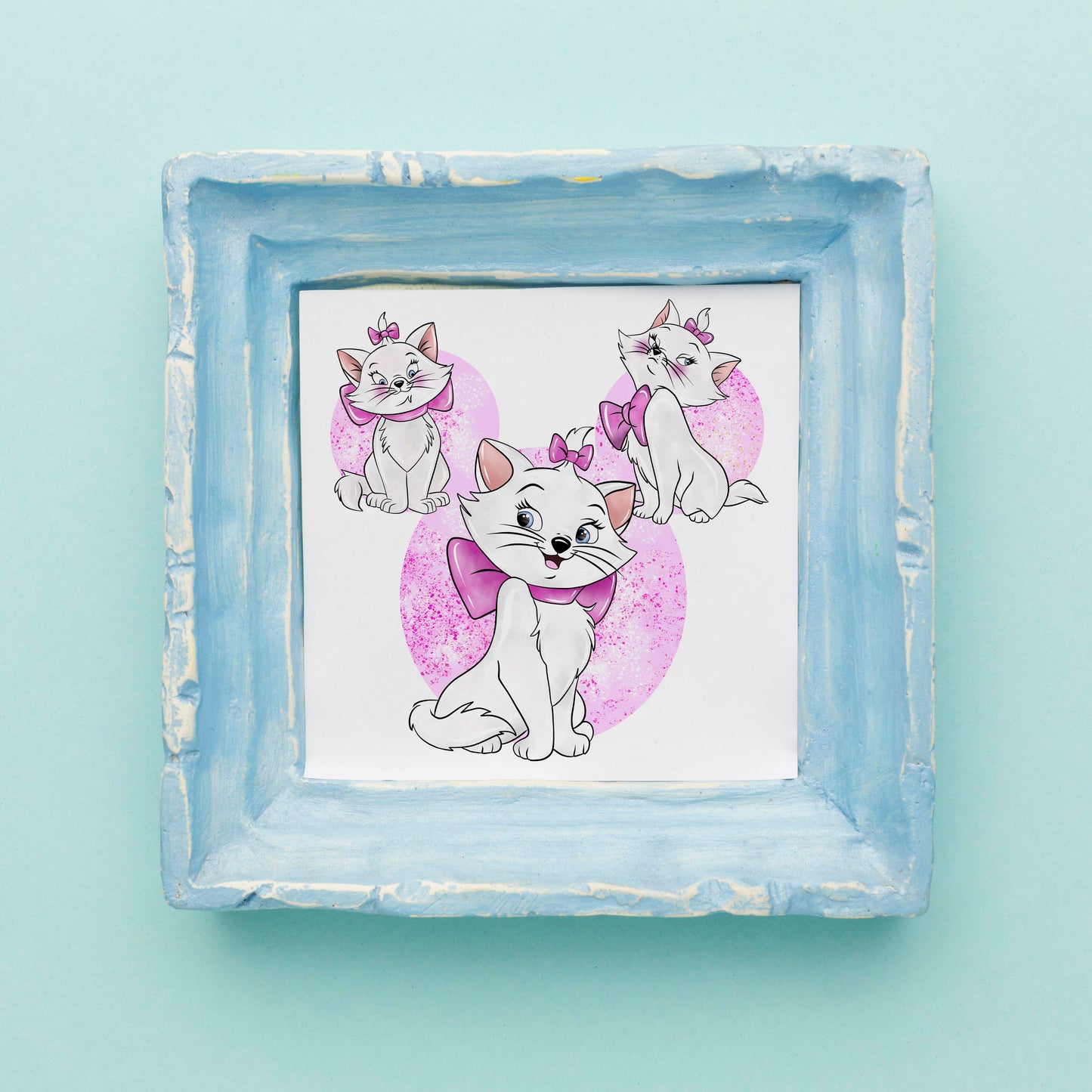 Marie Aristocats Disney Mickey Head Print