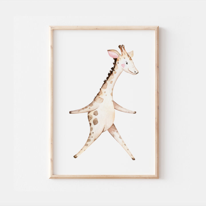 Giraffe Safari Bedroom Print