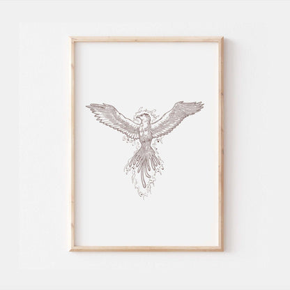 Greek Mythological Creatures Fantasy Dragons Unicorns Drawing Mermaid Griffin Cyclops Phoenix Wall Decor Nursery Print Bedroom Home Hangings