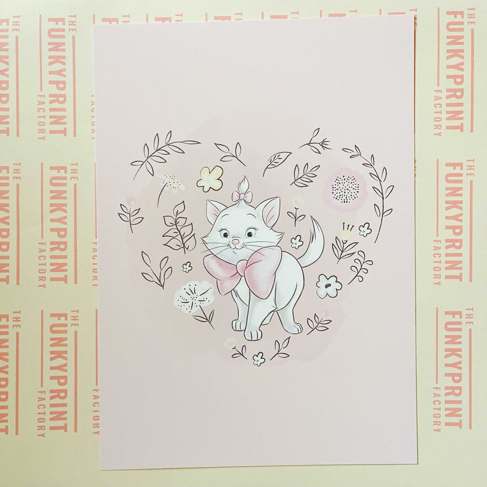 Marie Print | Aristocats | Quote Disney Pixar Newborn Gift Shower Girl Cat Movie Kids Children Babies Nursery Bedroom Art Wall Decor