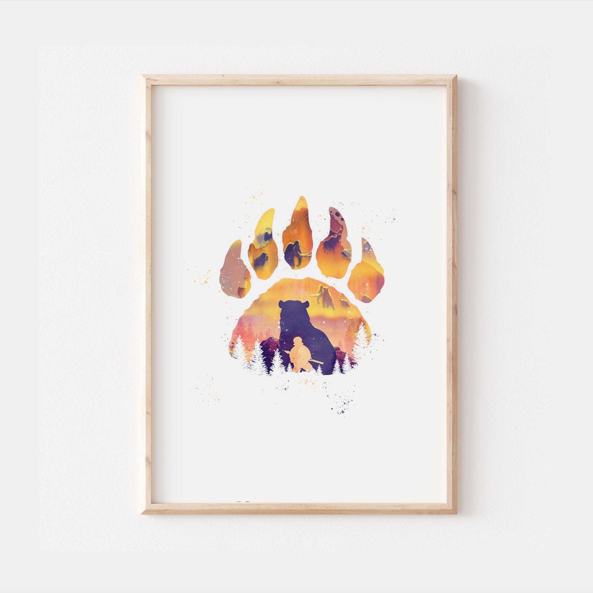Brother Bear Print | Kenai & Denahi | Bedroom Quote Print Art Children Baby Nursery Bedroom Wall Decor Movie Poster Brown Bear Native Spirit