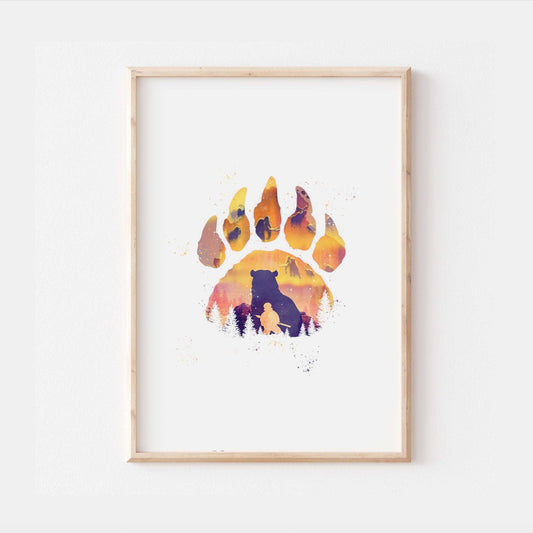 Brother Bear Print | Kenai & Denahi | Bedroom Quote Print Art Children Baby Nursery Bedroom Wall Decor Movie Poster Brown Bear Native Spirit