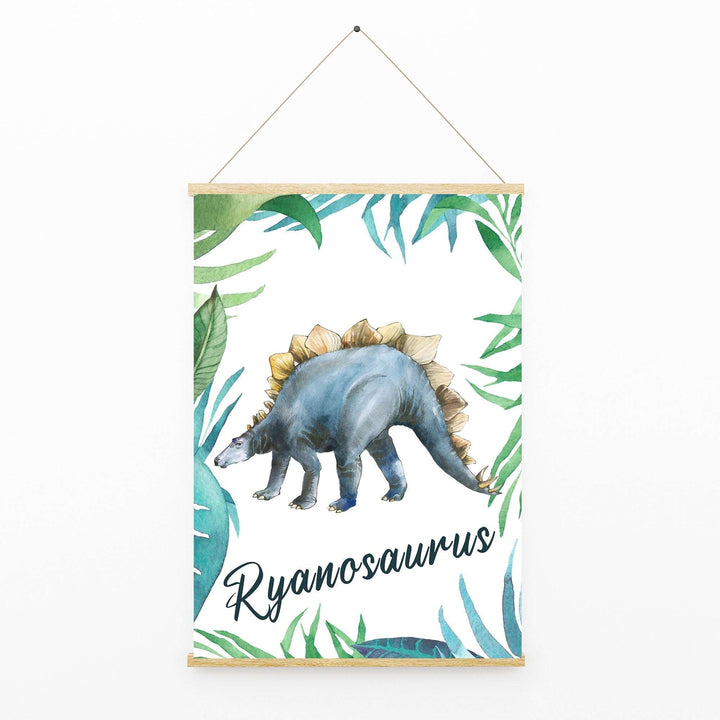 Personalised Dinosaur Name T Rex Print Jurassic World Park Children’s Nursery Wall Art Decor Educational Kids Newborn bedroom poster