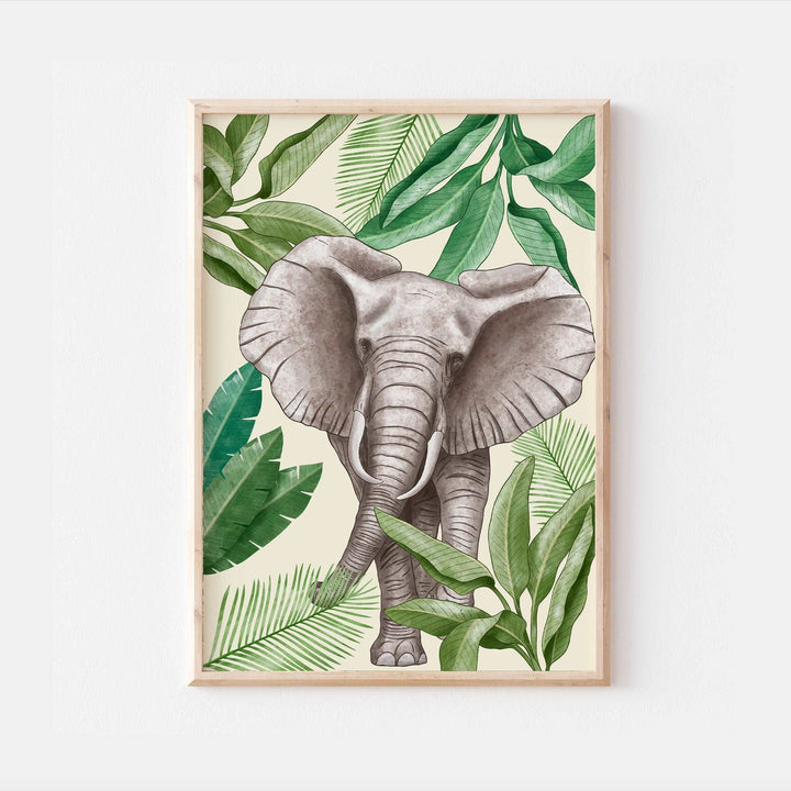 Exotic Jungle Print | Animals Rainforest Art Poster Safari Illustration African Decor Nursery Wall Art Children's Kids Bedroom Posters