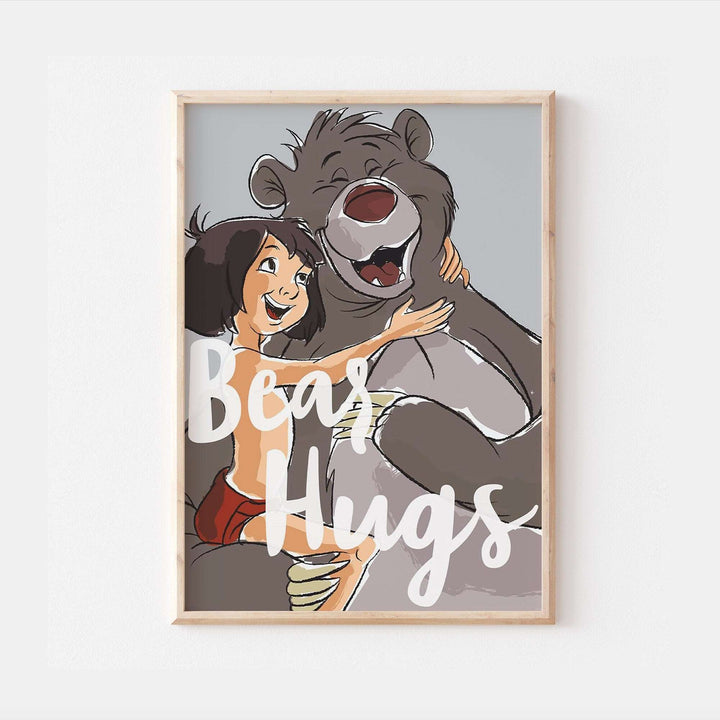 Disney Mowgli & Baloo | The Jungle Book | Bedroom Quote Print Kids Children Babies Nursery Bedroom Art Pixar Gift Shower Wall Decor