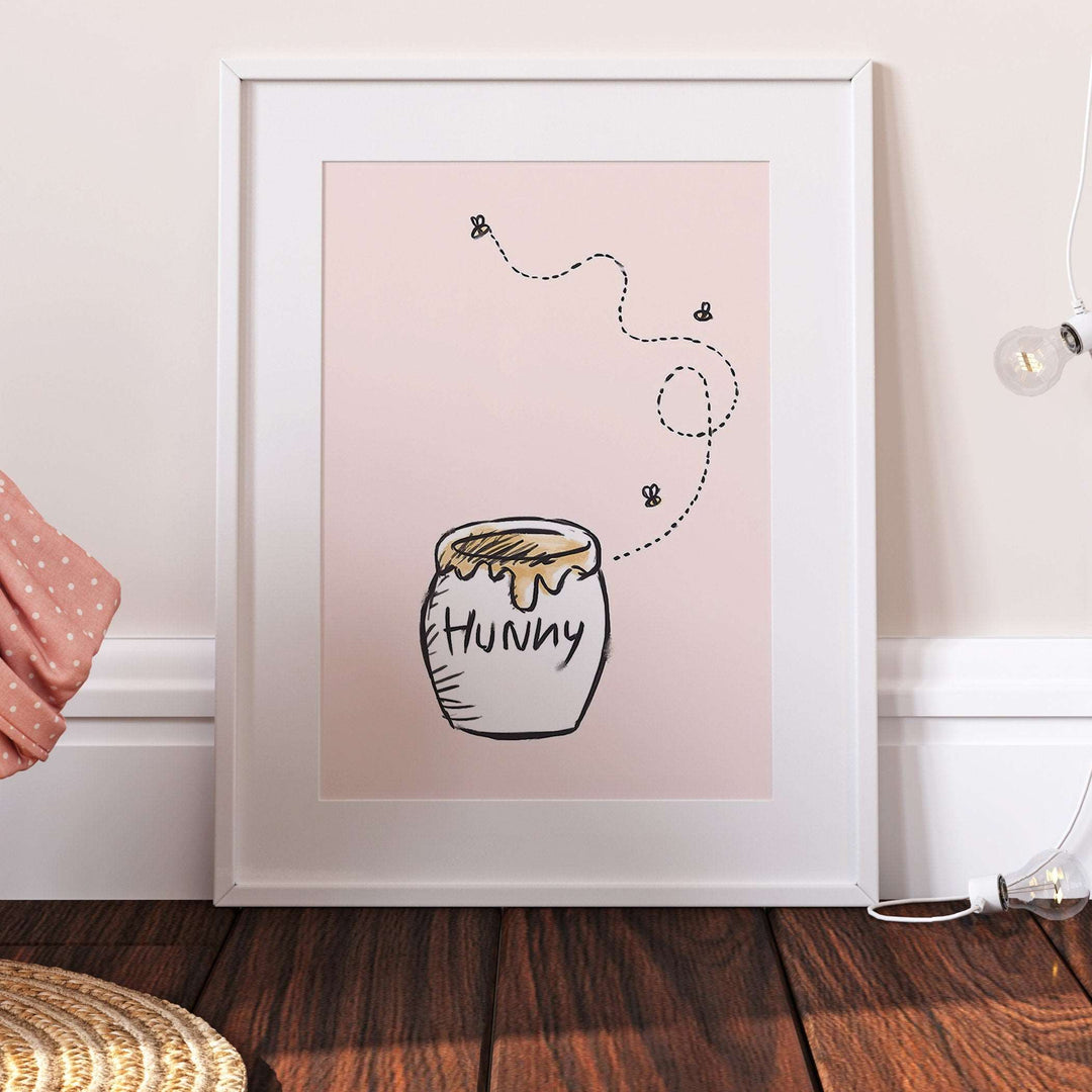 Hunny Print | Winnie the Pooh | Quote Disney Movie Kids Children Babies Nursery Bedroom Art Wall Decor Bear Love Mother Child Gift