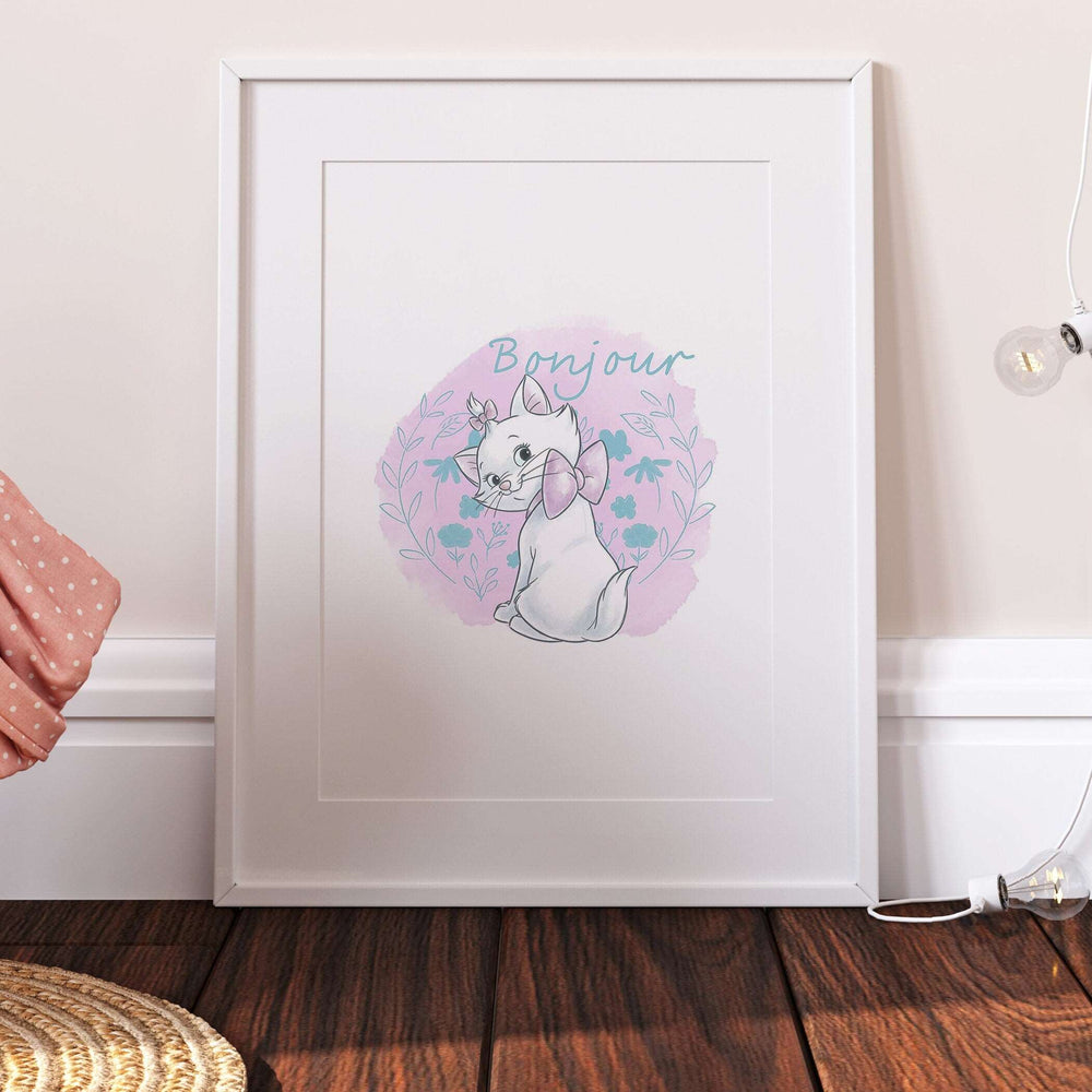 Marie Print | Aristocats | Quote Disney Movie Kids Bonjour Pixar Gift Shower Newborn Girl Children Babies Nursery Bedroom Art Wall Decor