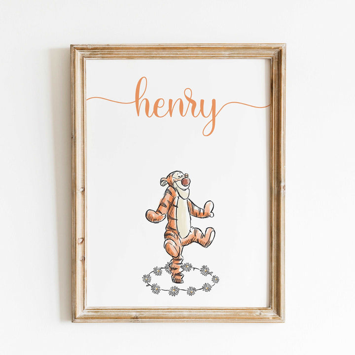 Personalised Winnie the Pooh Print | Eeyore Tigger Piglet | Quote Disney Pixar Movie Kids Children Babies Nursery Bedroom Art Wall Decor