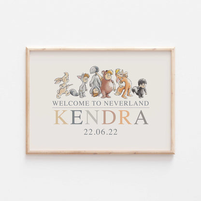 Lost Boys Print | Personalised Peter Pan Disney Watercolour Bedroom Nursery Decor Baby Gift Mothers Day Pixar Neverland Fairy Lost Boys
