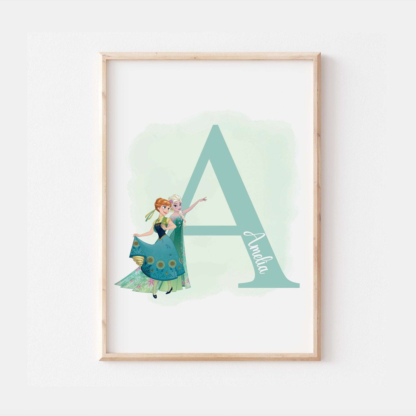 Personalised Anna & Elsa Print | Frozen II Quote Pixar Disney Movie Kids Children Babies Nursery Bedroom Art Wall Decor Poster