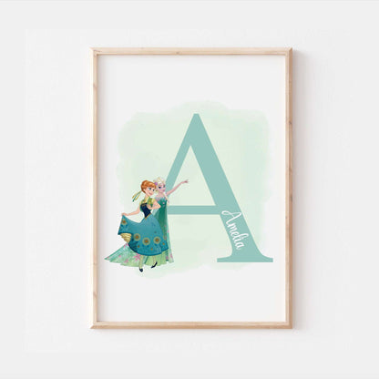 Personalised Anna & Elsa Print | Frozen II Quote Pixar Disney Movie Kids Children Babies Nursery Bedroom Art Wall Decor Poster