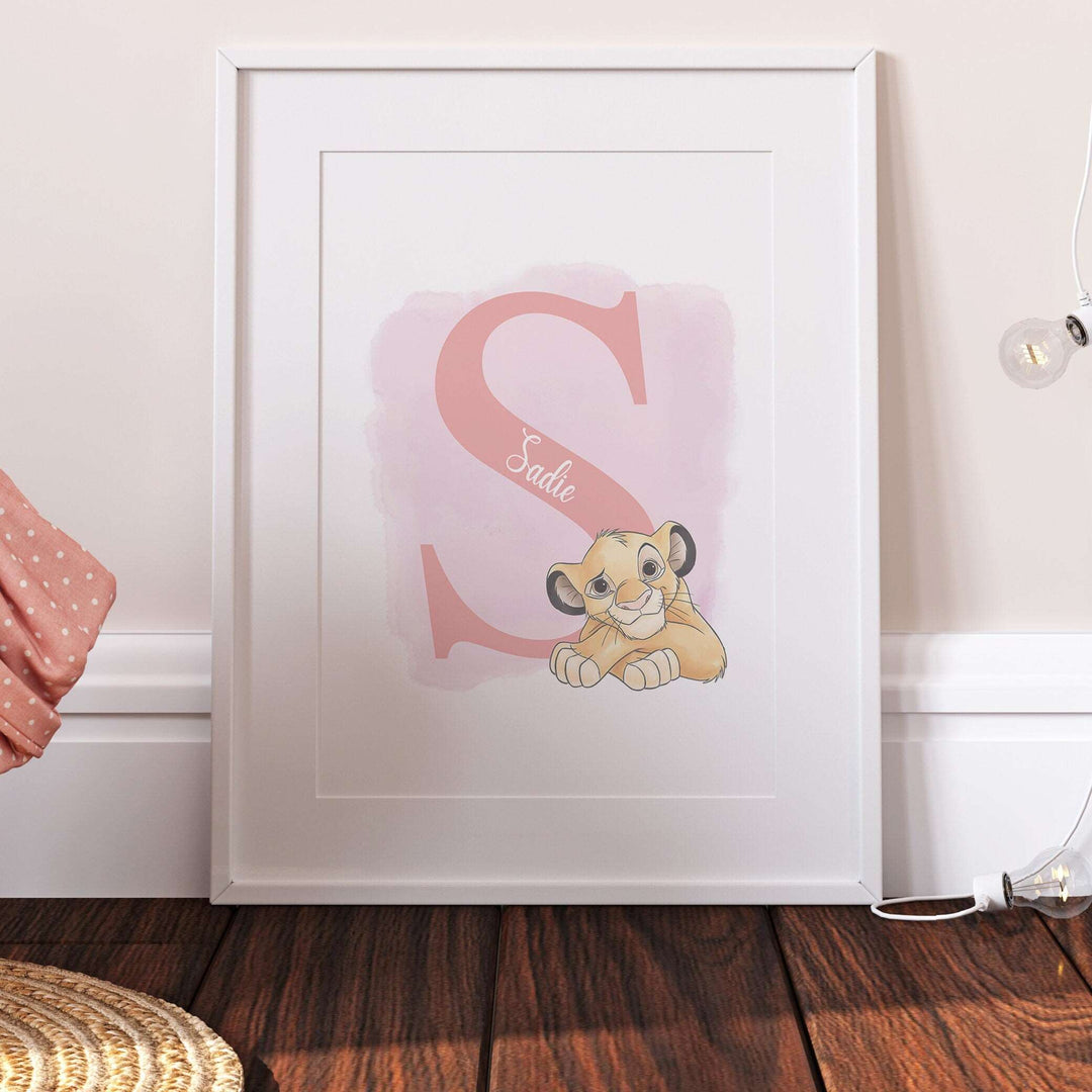 Personalised The Lion King Simba Print, Bedroom Decor – Funky Print Factory