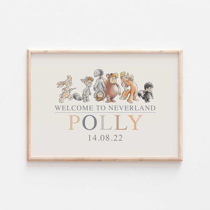 Lost Boys Print | Personalised Peter Pan Disney Watercolour Bedroom Nursery Decor Baby Gift Mothers Day Pixar Neverland Fairy Lost Boys