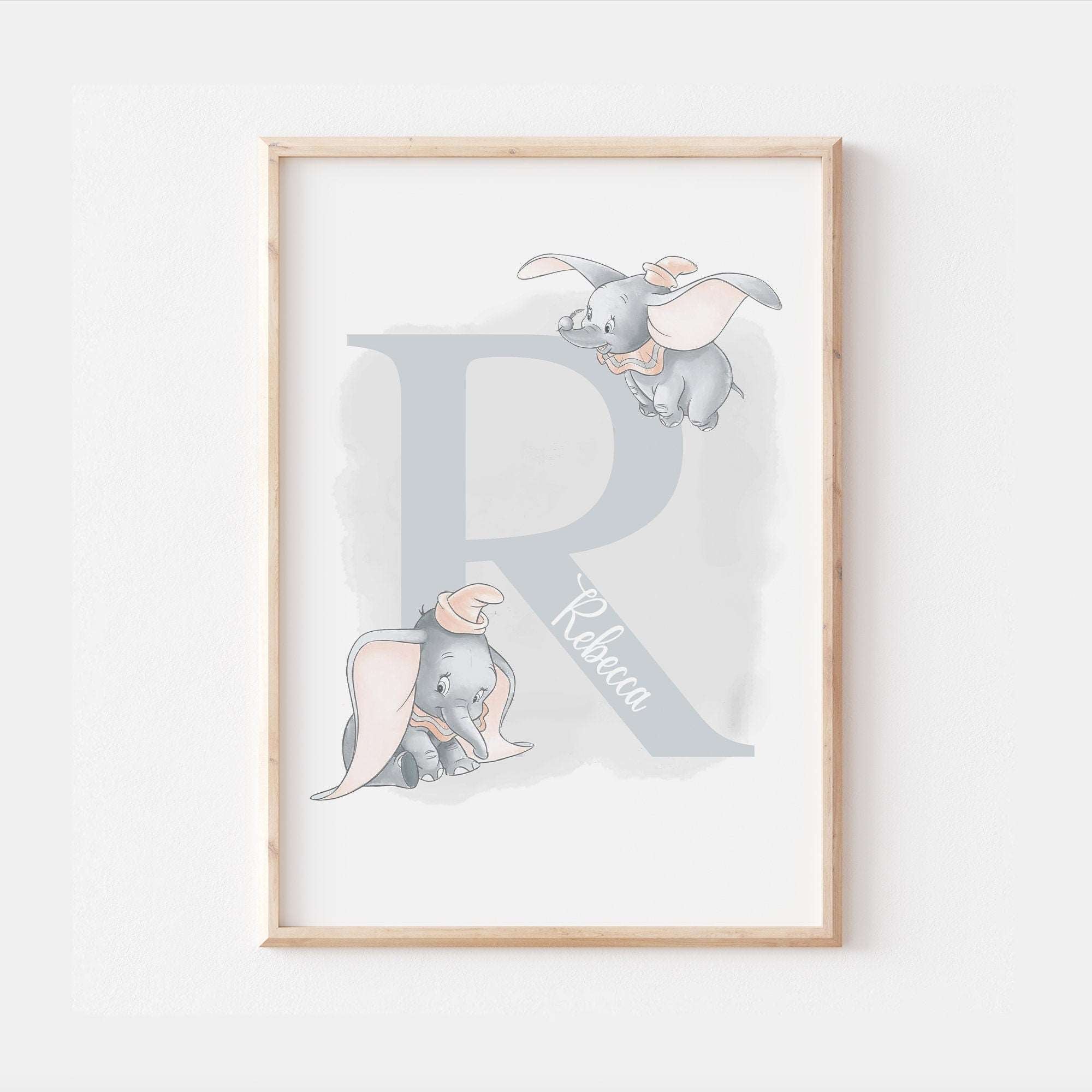 Dumbo Lettering Personalised Dumbo Name Print – Funky Print Factory
