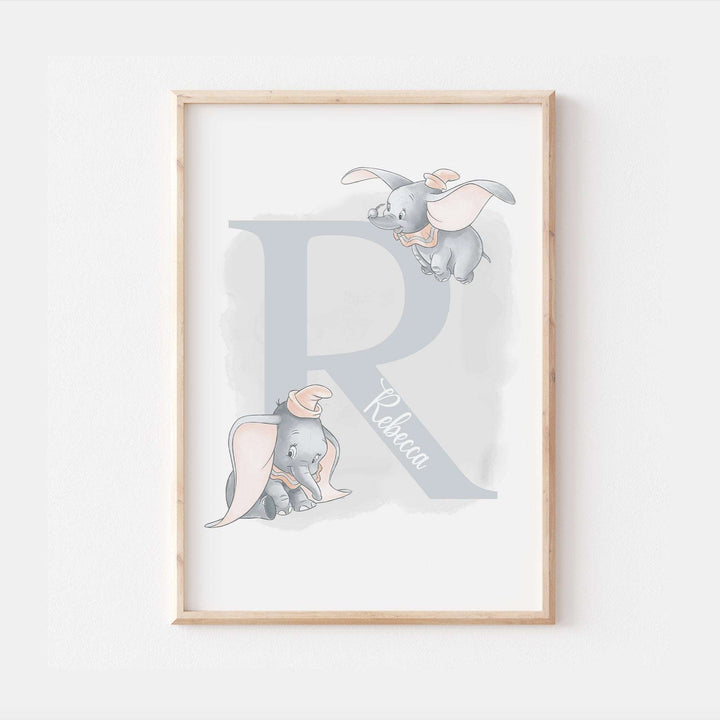 Personalised Dumbo Print | Flying Elephant | Quote Cute Pixar Disney Movie Kids Children Babies Nursery Bedroom Art Wall Decor