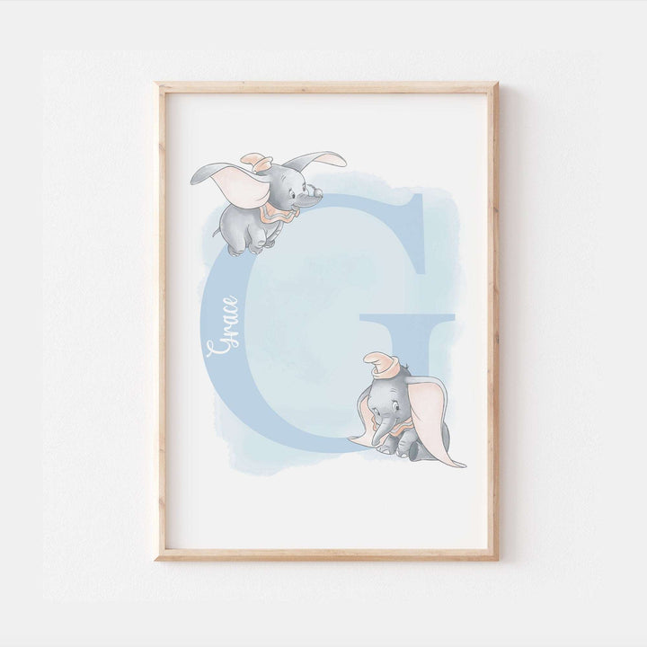 Personalised Dumbo Print | Flying Elephant | Quote Cute Pixar Disney Movie Kids Children Babies Nursery Bedroom Art Wall Decor