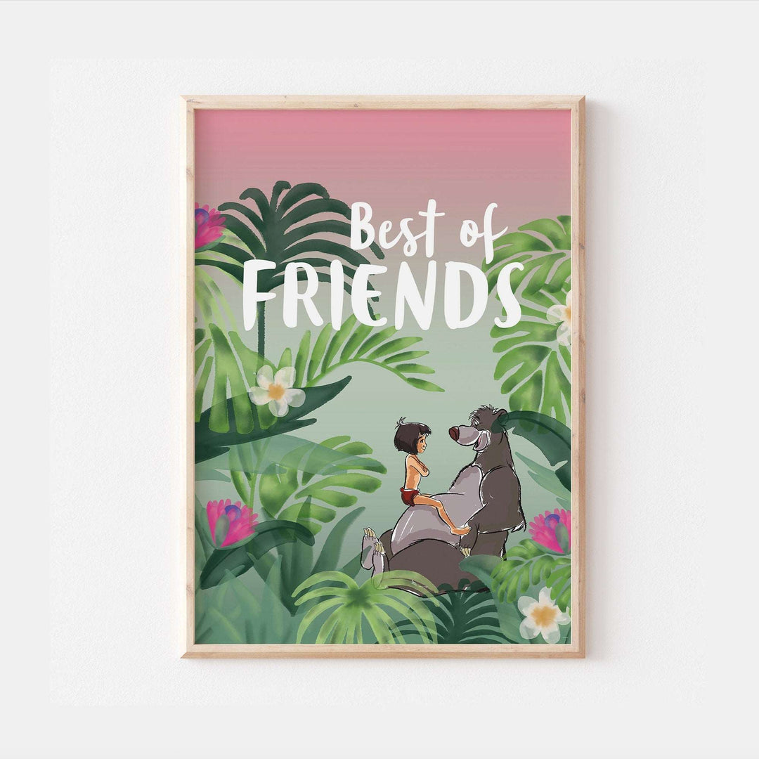 Disney Mowgli & Baloo | The Jungle Book | Kaa Bedroom Quote Print Kids Children Babies Nursery Bedroom Art Pixar Gift Shower Wall Decor