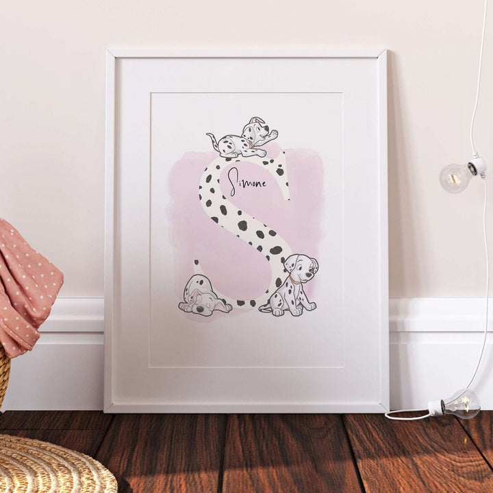 Personalised 101 Dalmatians Print | Patch Spot Pongo Perdita Pixar Disney Movie Kids Children Babies Nursery Bedroom Art Wall Decor Poster