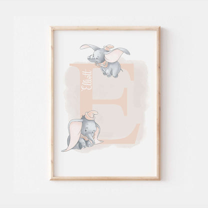 Personalised Dumbo Print | Flying Elephant | Quote Cute Pixar Disney Movie Kids Children Babies Nursery Bedroom Art Wall Decor